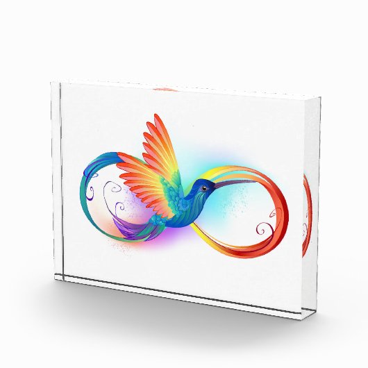 Bloc Photo Colibri arc-en-ciel avec symbole Infinity (Droite)