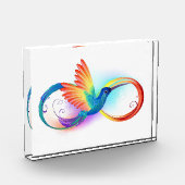 Bloc Photo Colibri arc-en-ciel avec symbole Infinity (Gauche)