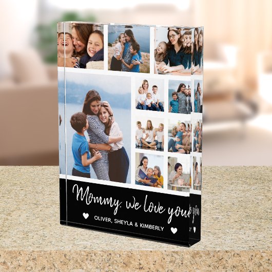 Bloc Photo Collage 10 Photos gift for Mom