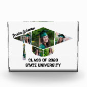 Bloc Photo Collage Acrylique de forme de capuche de graduatio (Devant)