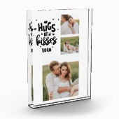 Bloc Photo Collage Couple Photo & Hugs Et Baisers Phrase Love (Gauche)