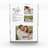 Bloc Photo Collage Couple Photo & Lovely Romantic Wife Cadeau (Devant)