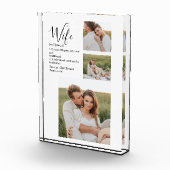 Bloc Photo Collage Couple Photo & Lovely Romantic Wife Cadeau (Droite)