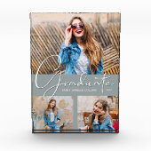 Bloc Photo Collage de graduation moderne sur gris (Devant)