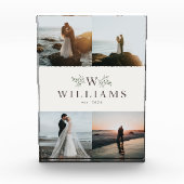 Bloc Photo Collage de mariage de jeunes mariés à monogramme r (Devant)