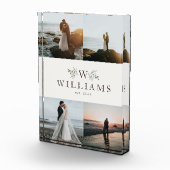 Bloc Photo Collage de mariage de jeunes mariés avec monogramm (Droite)