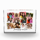 Bloc Photo Collage de mémoire de plaisir de texte personnalis (Devant)