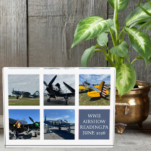 Bloc Photo Collage de photos d'avion vintage et texte personn