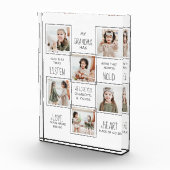 Bloc Photo Collage de photos grand-mère personnalisée (Droite)