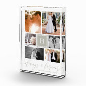 Bloc Photo Collage Mariage monogramme élégant (Droite)