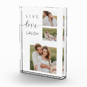 Bloc Photo Collage moderne Couple Photo & Live Love Laugh Cad (Droite)