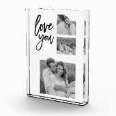 Bloc Photo Collage moderne Couple Photo & Love You Beauté Cad (Droite)