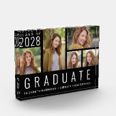Bloc Photo Collage photo de graduation moderne noir (Gauche)