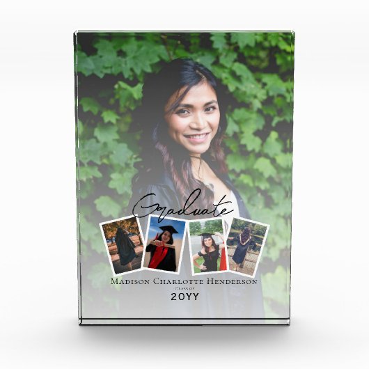 Bloc Photo Collage photo moderne Graduation | BLANCHE (Devant)