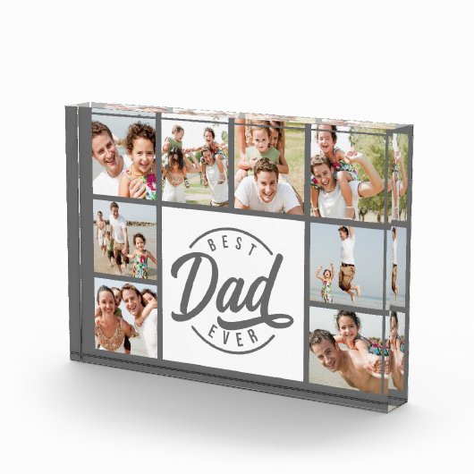 Bloc Photo Collage photo moderne Meilleur papa Jamais Bloc ph (Droite)