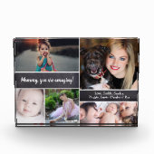 Bloc Photo Collage photo personnalisé pour maman, tableau noi (Devant)