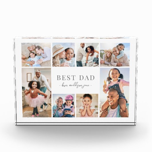 Bloc Photo Collage simple de meilleur père (Devant)