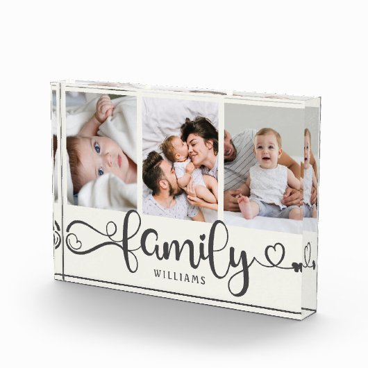 Bloc Photo Collection de script familial moderne Simple Photo (Droite)