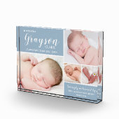 Bloc Photo Collection photo bleu moderne Baby Boy Photo Block (Droite)