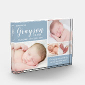 Bloc Photo Collection photo bleu moderne Baby Boy Photo Block (Gauche)