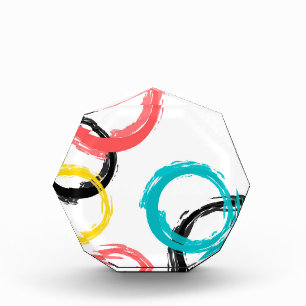 Bloc Photo Coloré, cool, moderne, tendance cercles de brosse