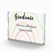Bloc Photo Colorful rainbow Boho graduation ajouter nom année (Droite)