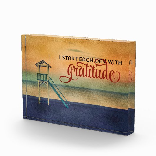 Bloc Photo Commencez Chaque Jour Avec Gratitude (Droite)