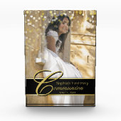 Bloc Photo Communion Photo Elegant Gold Typography Parties sc (Devant)