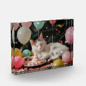Bloc Photo Conception de célébration d'anniversaire de chat a (Gauche)