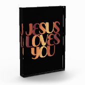 Bloc Photo Conception de typographie chrétienne Jésus aime (Gauche)