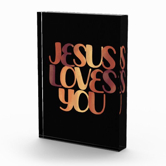 Bloc Photo Conception de typographie chrétienne Jésus aime (Droite)