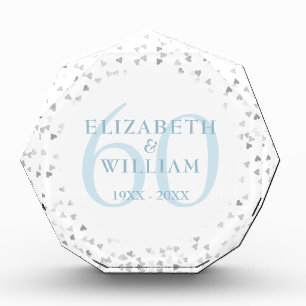 Bloc Photo Confetti des Coeurs du 60e anniversaire des Diaman