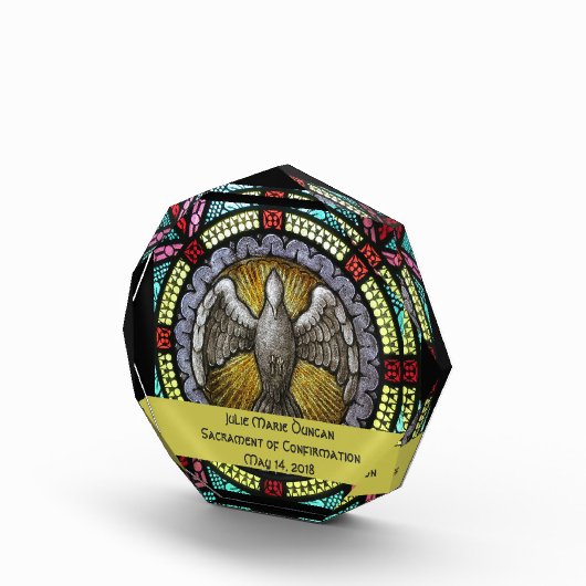 Bloc Photo Confirmation RCIA en verre souillé de Saint-Esprit (Droite)