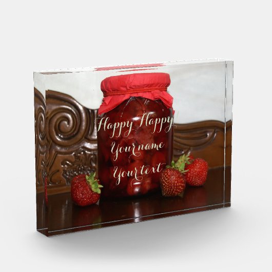 Bloc Photo confiture de fraise (Gauche)