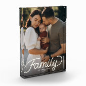 Bloc Photo Conserver une famille personnalisée Script moderne (Gauche)