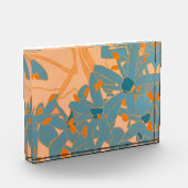 Bloc Photo Contemporary Leaf Design in Peach (Gauche)