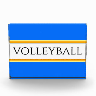 Bloc Photo Cool Bright Blue Beach Stripes VOLLEYBALL