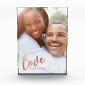 Bloc Photo Copper Love Calligraphy Script Overlay (Devant)