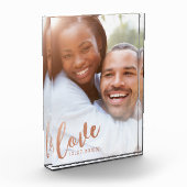 Bloc Photo Copper Love Calligraphy Script Overlay (Gauche)