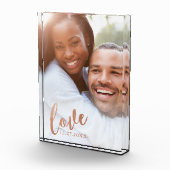 Bloc Photo Copper Love Calligraphy Script Overlay (Droite)