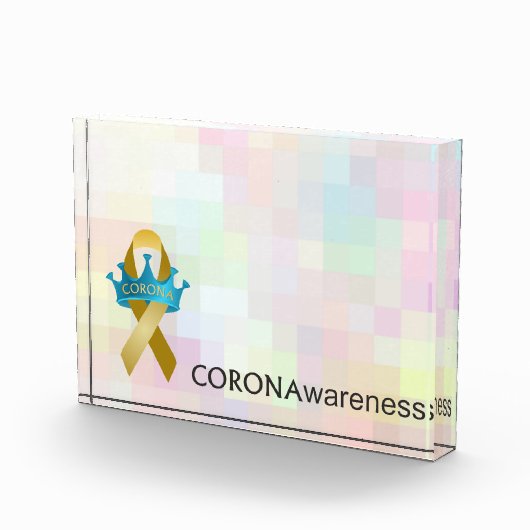 Bloc Photo CORONAwareness Rainbow Pixel personnalisable Lucit (Droite)