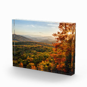 Bloc Photo Coucher de soleil d'automne   Caroline du Nord