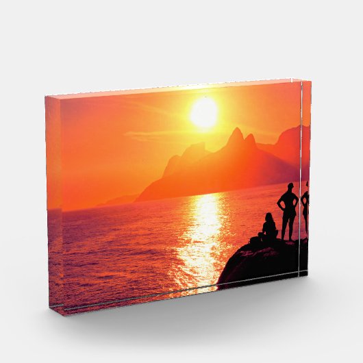 Bloc Photo coucher de soleil de rio (Gauche)