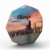 Bloc Photo Coucher de soleil sur Chicago (Gauche)