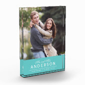 Bloc Photo COULEUR ÉDITABLE Écriture Cursive Photo de famille (Gauche)