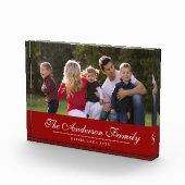 Bloc Photo Couleur modifiable Cursive Nom de famille Photo (Droite)