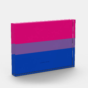 Bloc Photo Couleurs du drapeau de fierté bisexuel de Slippery