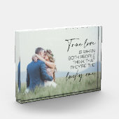 Bloc Photo Couple Cadeau Véritable Amour C'Est Quand Les Deux (Gauche)