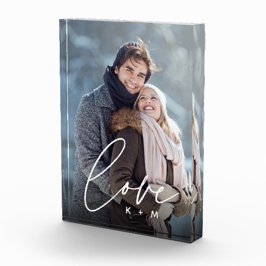 Bloc Photo Couples personnalisées de superposition de script  (Droite)