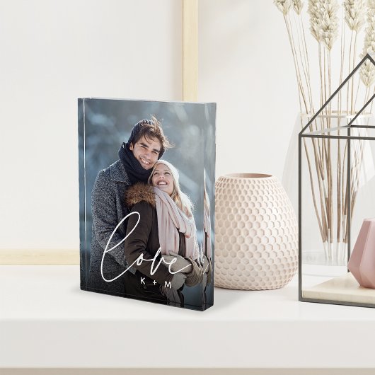 Bloc Photo Couples personnalisées de superposition de script